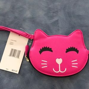 Betsy Johnson pink cat coin purse.